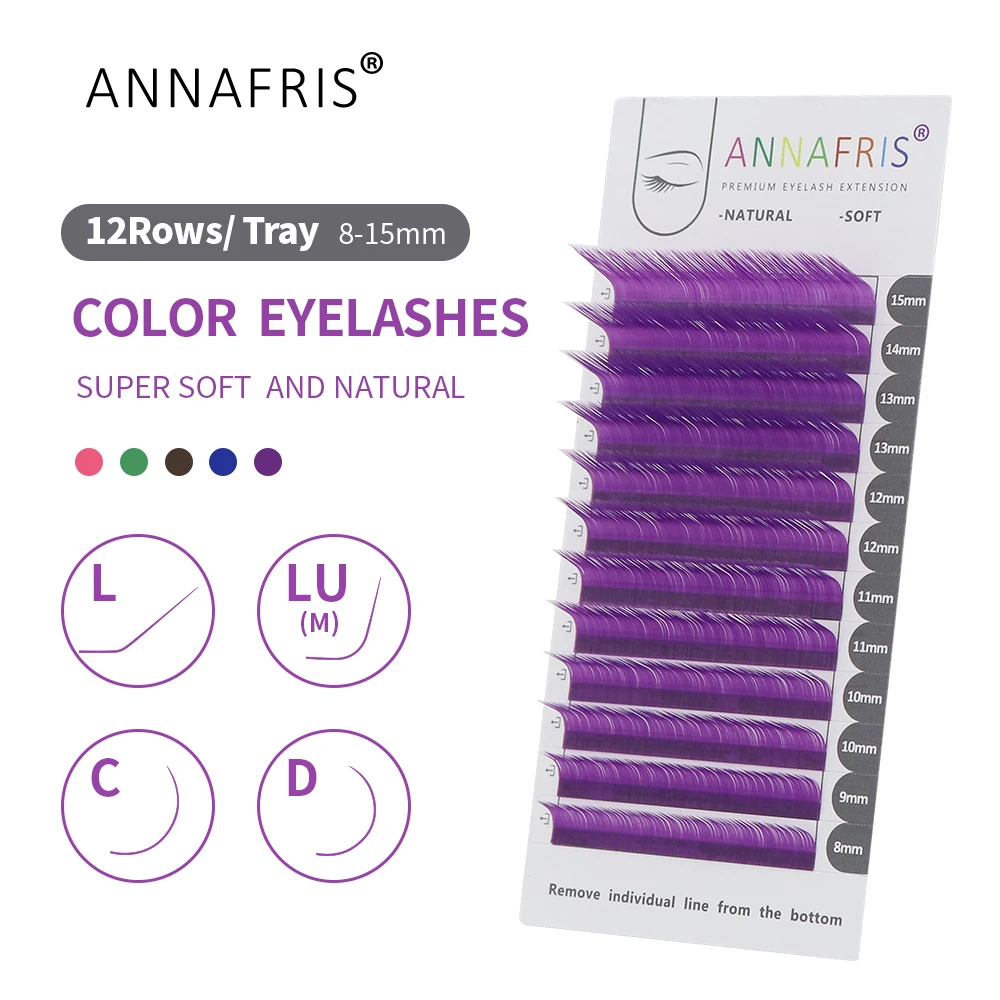Lash Tile Palette - ANNAFRIS Ciglia finte visone colorate Estensione