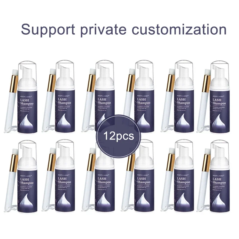 Eyelash Extension Wash Kit - Kit Shampoo per Ciglia con 12