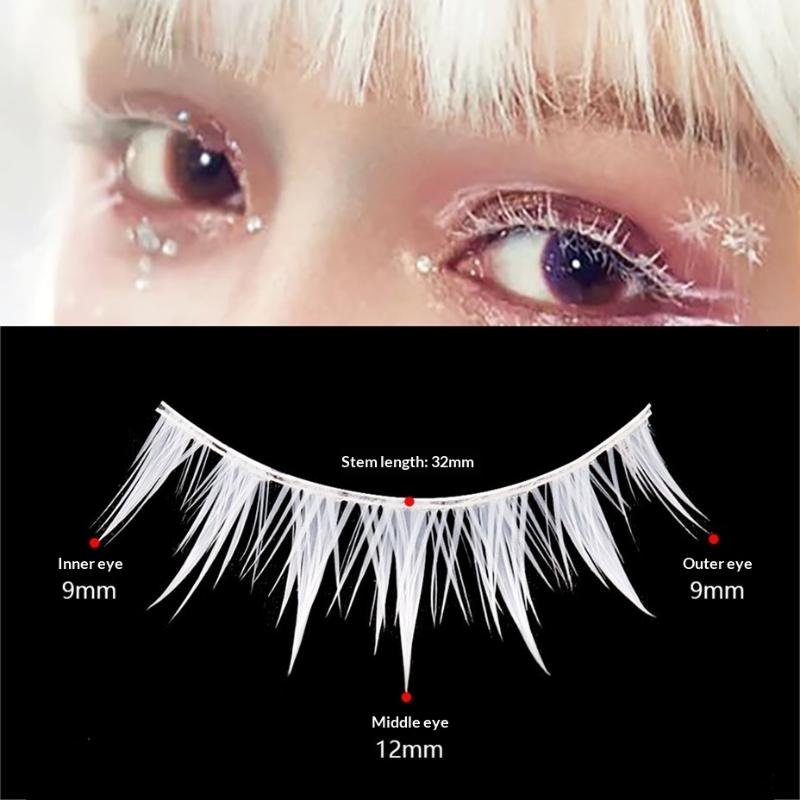 Eyelash Extension Natural Look - 3 Paia di Ciglia Finte Bianche