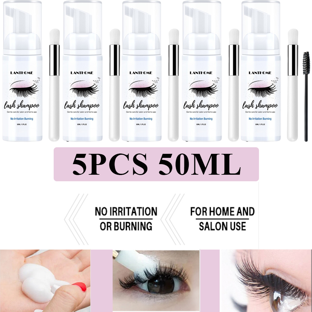 Eyelash Extension Wash Kit - 1/3/5 Pezzi Lanthome Shampoo Schiumogeno per