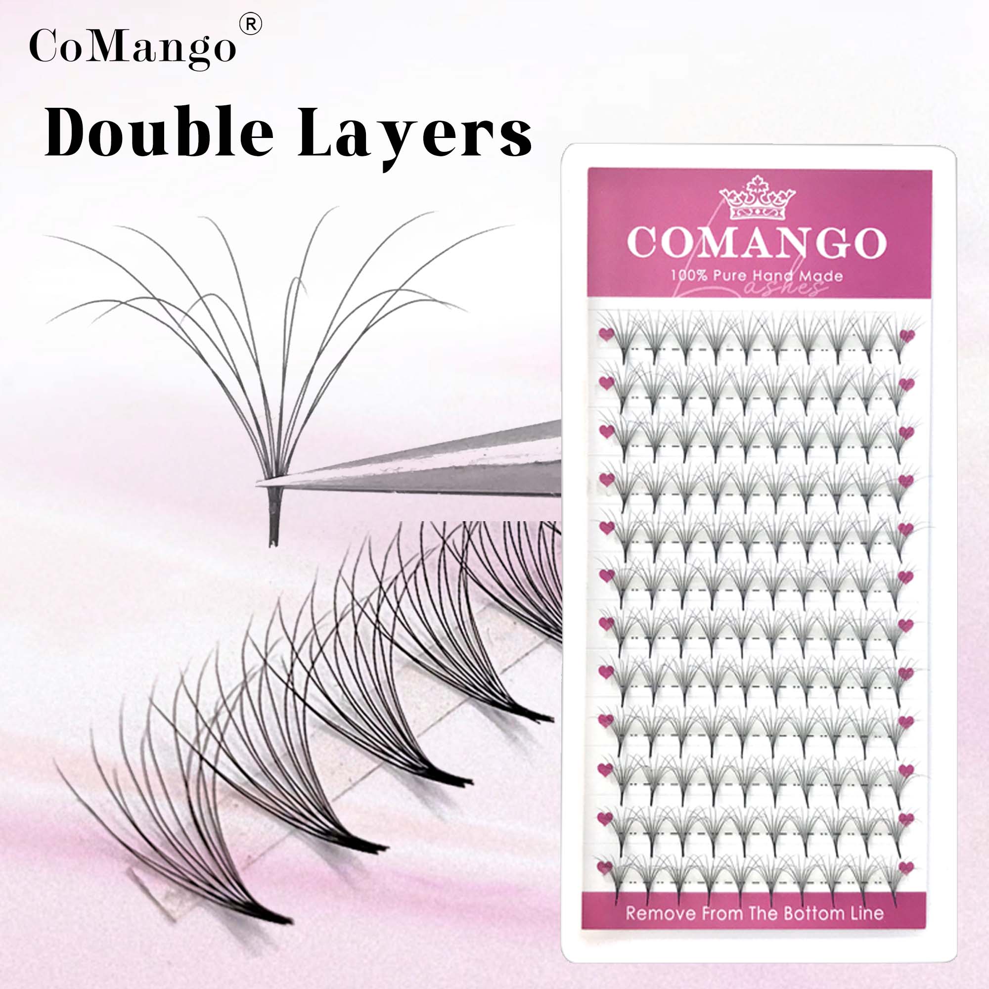 Eyelash Extension Double Volume - COMANGO grazioso doppio strato soffici fan