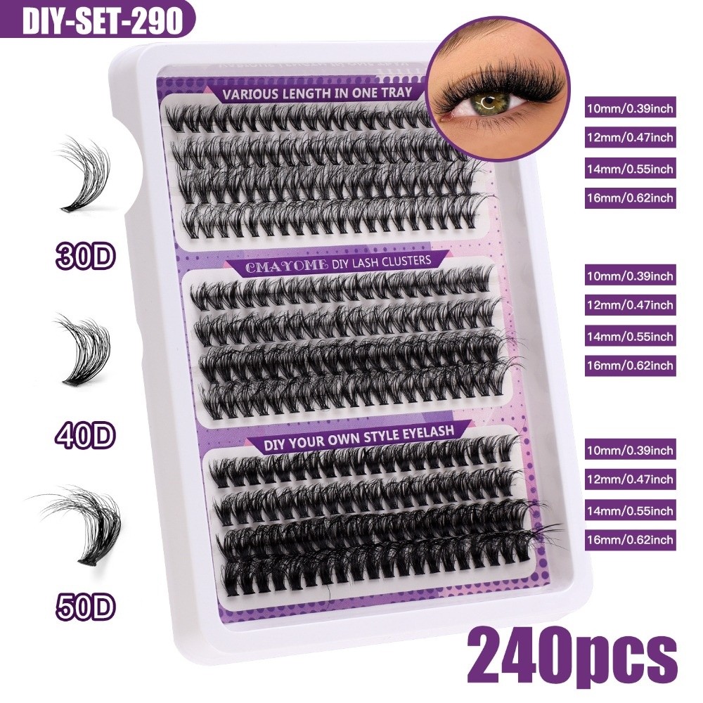 Eyelash Extension Natural Look - Ciglia Finte dall'Aspetto Naturale, Stile Wispy,