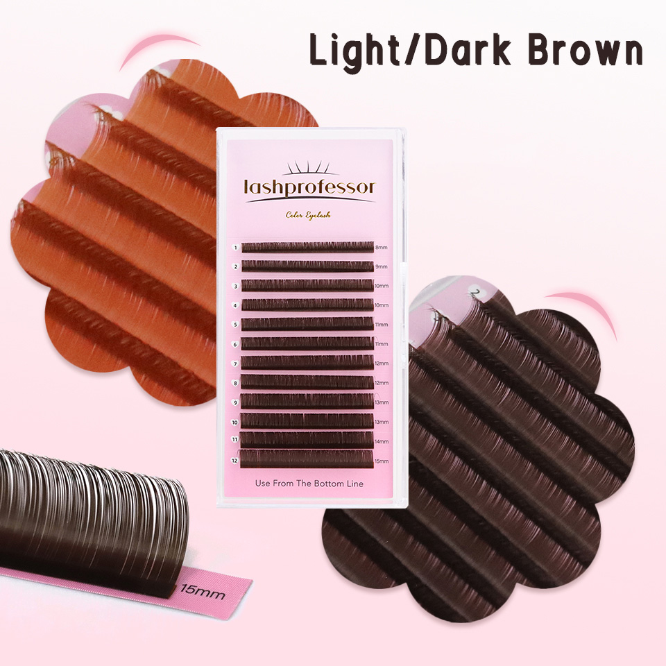 Lash Tile Palette - Estensione ciglia marrone scuro 0,05 0,07