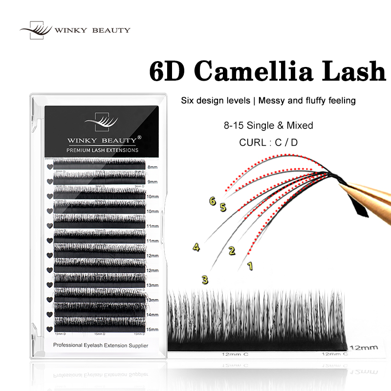 Eyelash Extension Double Volume - Winky Beauty Ciglia Finte 6D Wild,