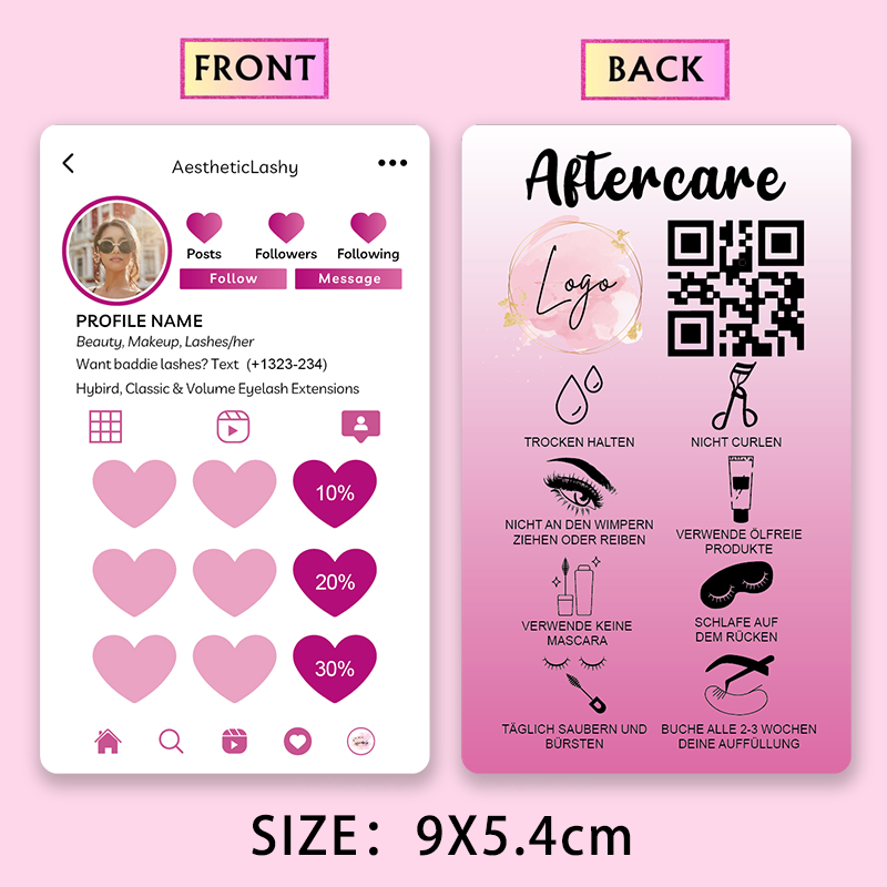 Biglietti fedeltà personalizza - Eyelash Extension Logo Design recensione e prezzo