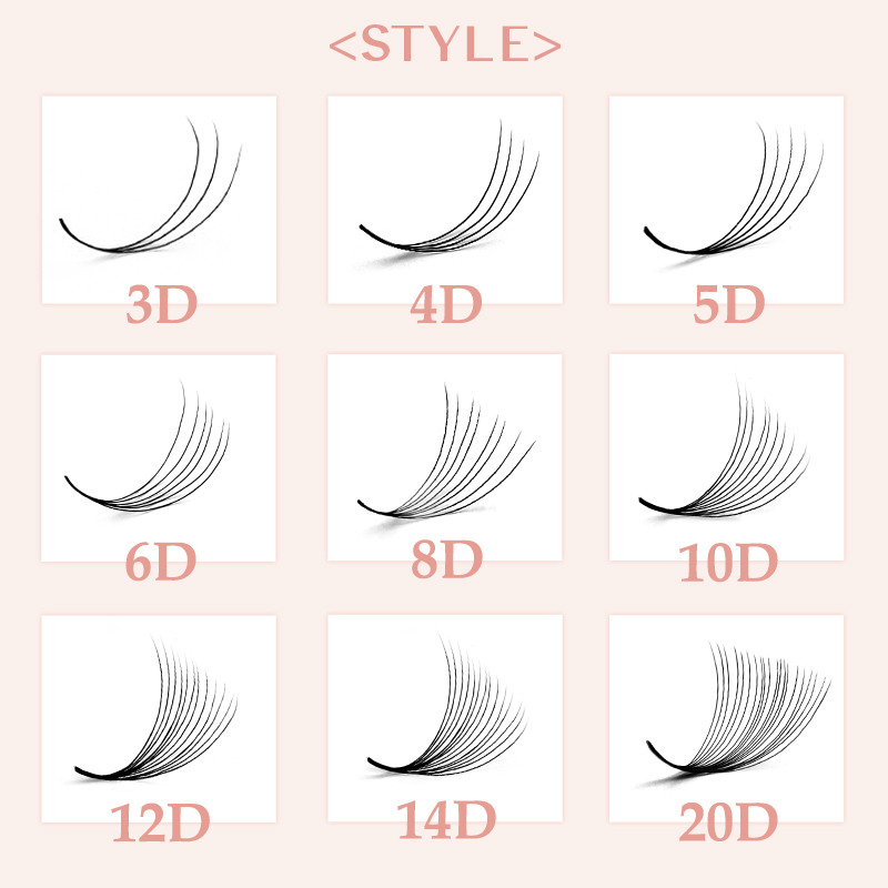 800/1600 Volume prefabbricato  - Eyelash Extension Double Volume recensione e prezzo
