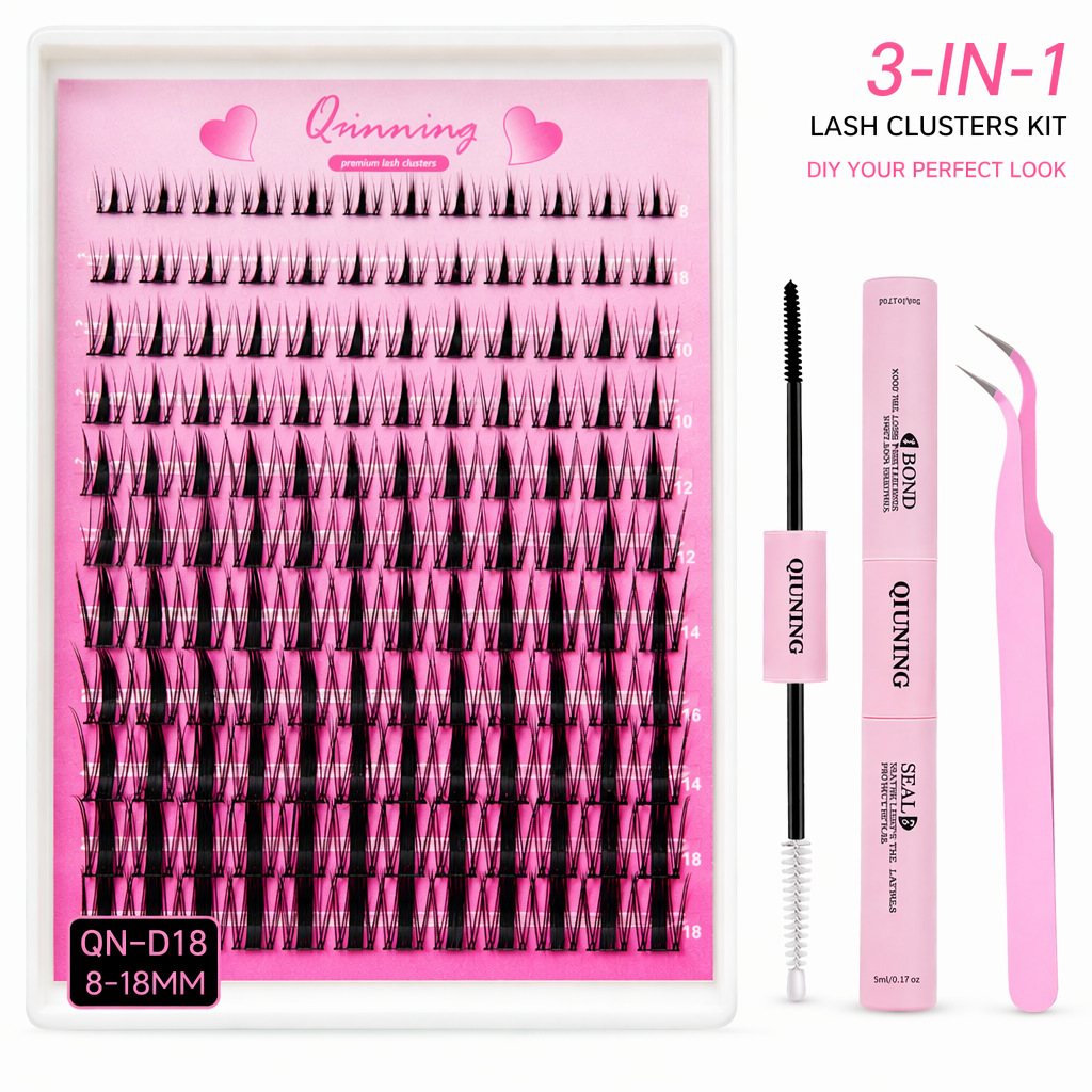 QIUNING Kit di Ciglia a Ciuffe - Eyelash Extension Wet Look recensione e prezzo