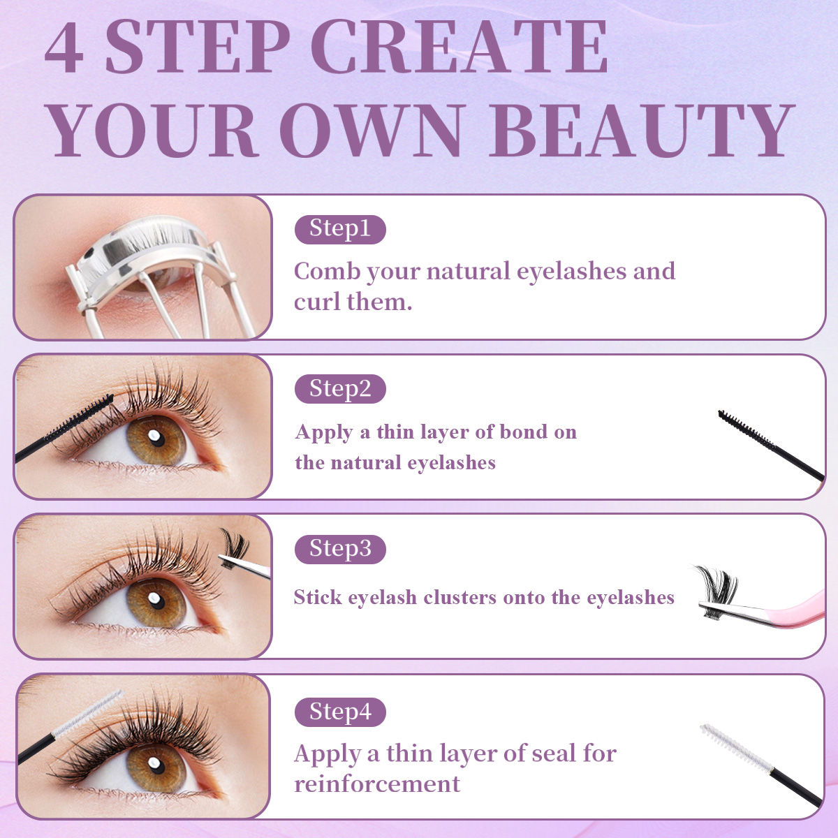 Ciglia finte individuali Mix C - Eyelash Extension For Asian Eyes recensione e prezzo