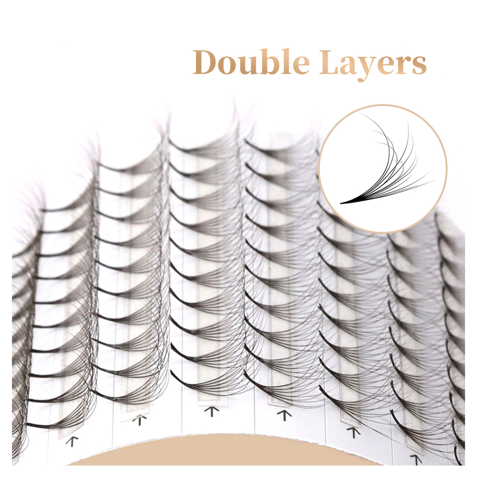 AGUUD Double Layer Pointy Base - Eyelash Extension Double Volume recensione e prezzo